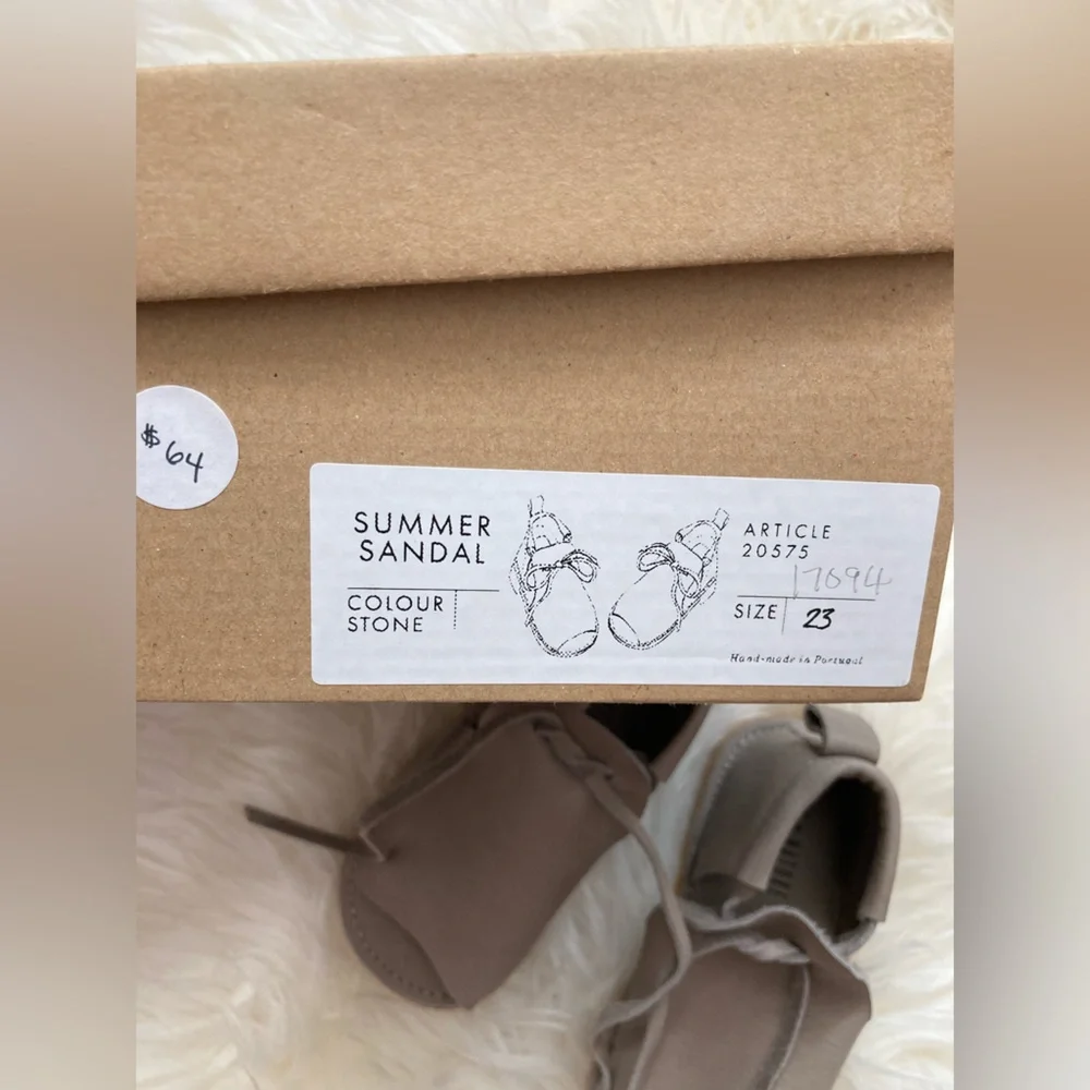 Kids Taupe Moccasin Shoes